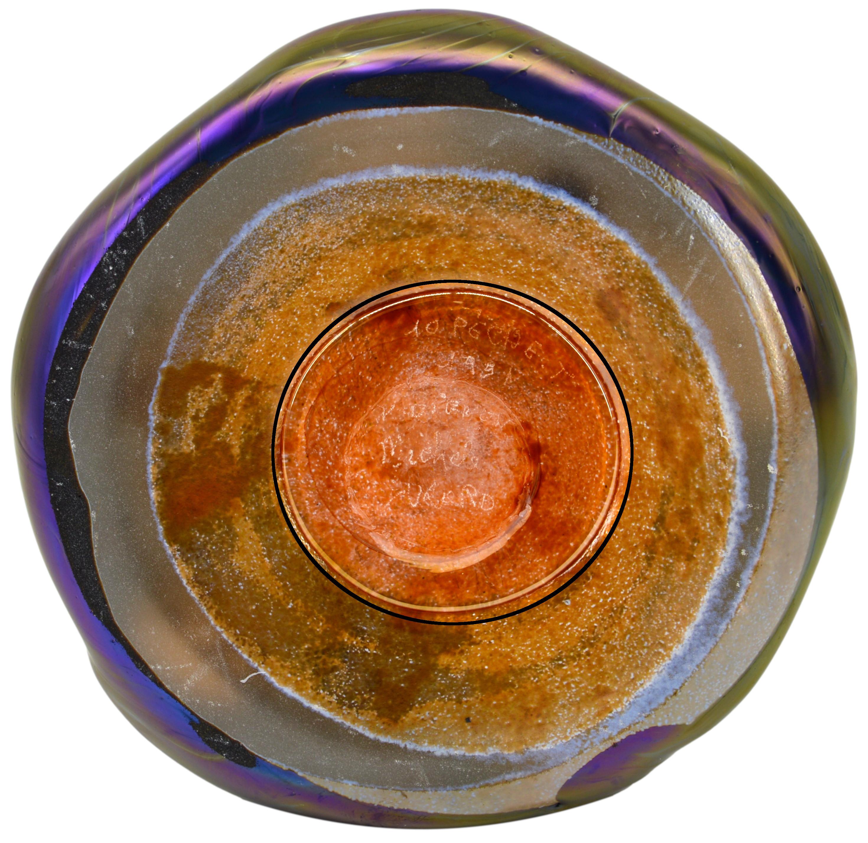 Michèle Luzoro Art Glass Vase, Biot, 1991 For Sale 2