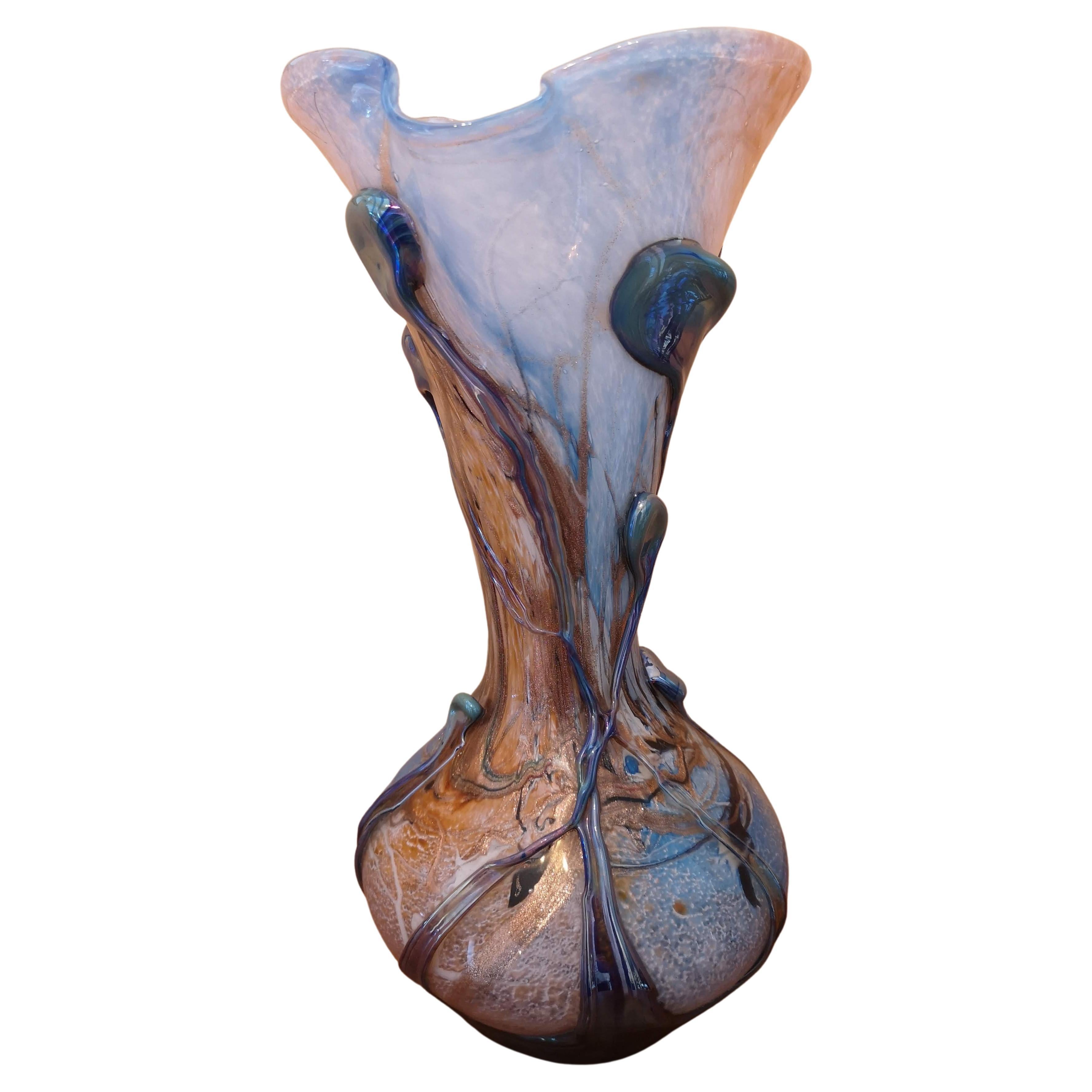 Michèle Luzoro Art Glass Vase For Sale