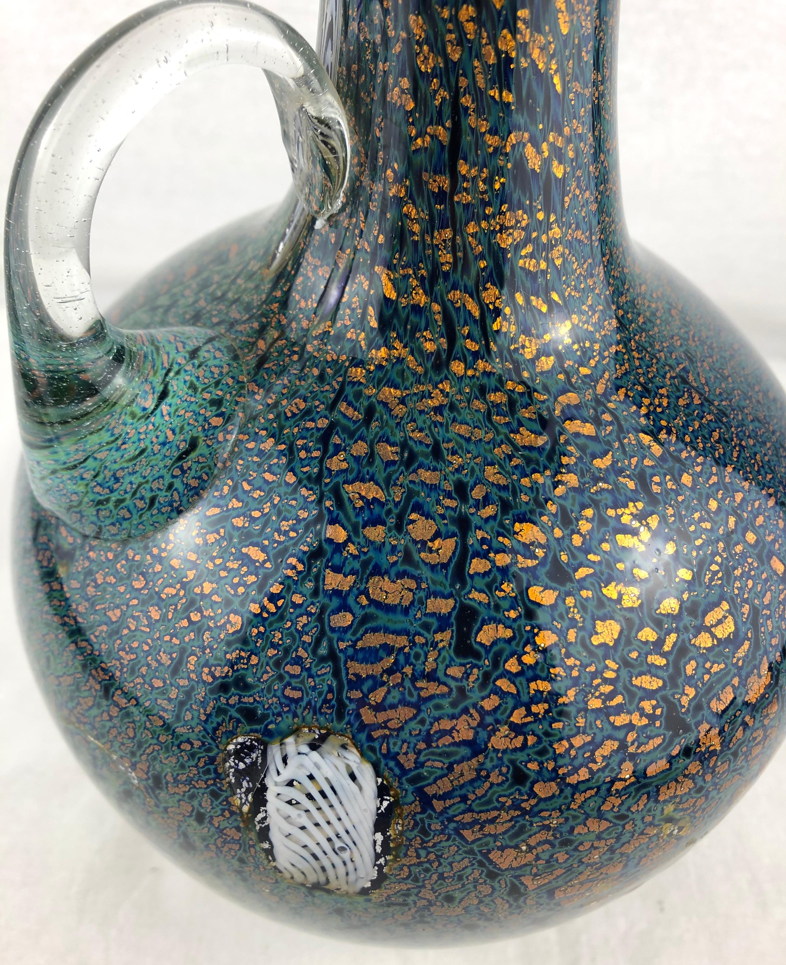 Mid-Century Modern Vase à tige en verre d'art de style Jean-Claude Novarro par Michèle Luzoro en vente