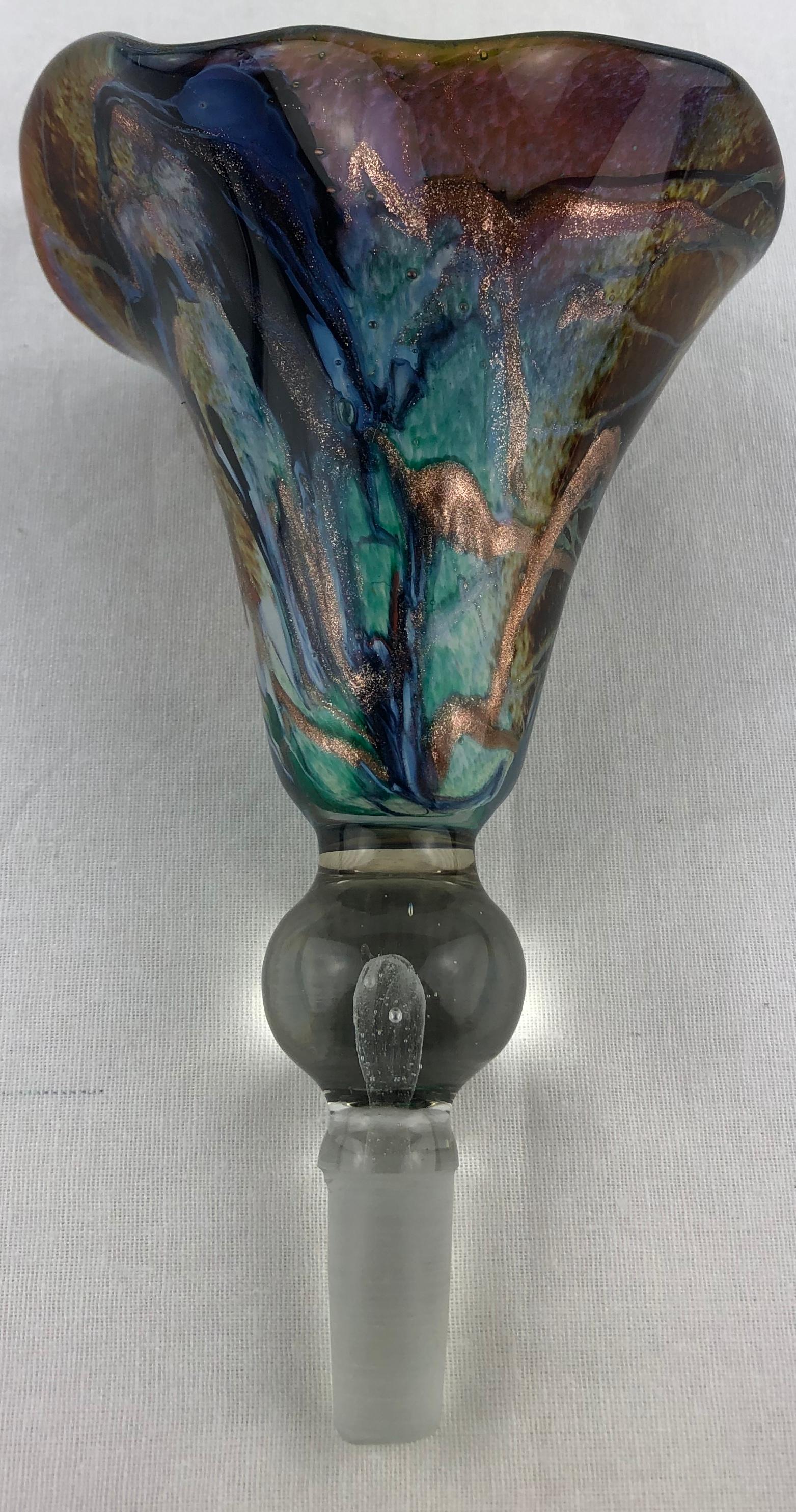 Parfümflasche aus mundgeblasenem Kunstglas im Stil von Jean-Claude Novaro von Michele Luzoro im Angebot 3