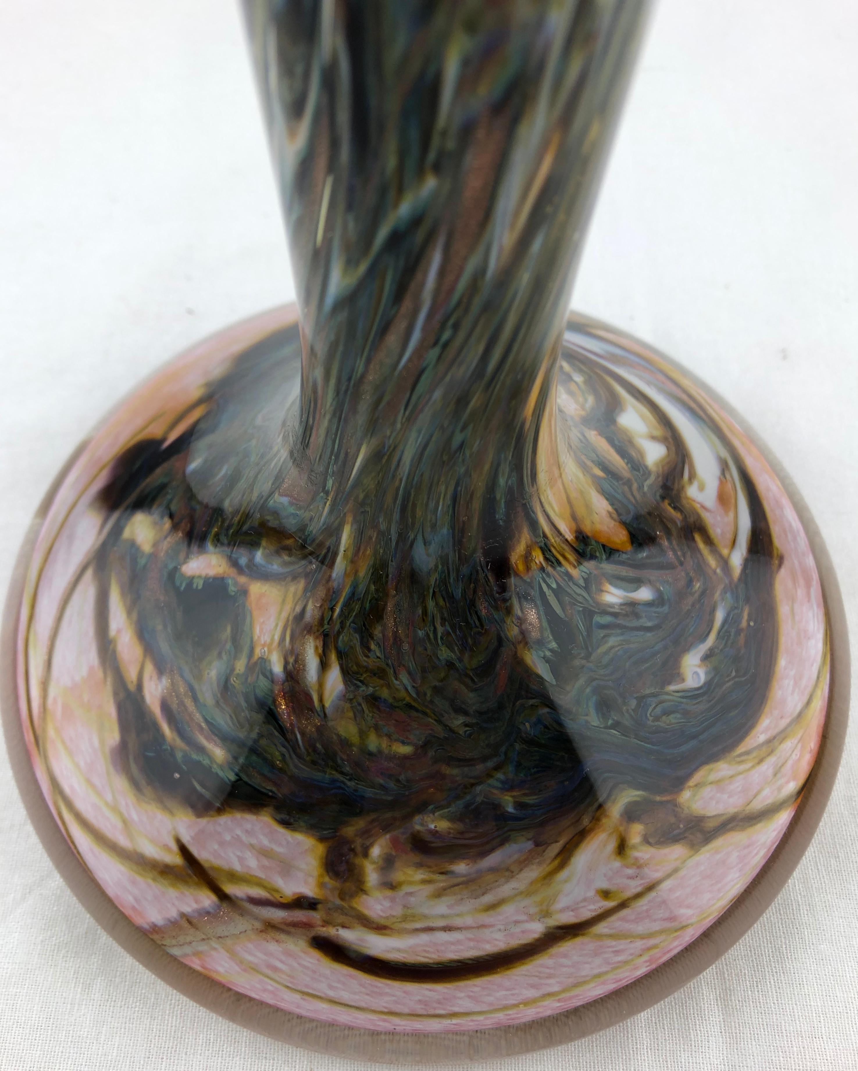 A unique and rare handcrafted vase by Michele Luzoro, known as the 