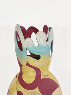 Seed Coral, Whimsical Colorful Organic Handmade Ceramic Vase