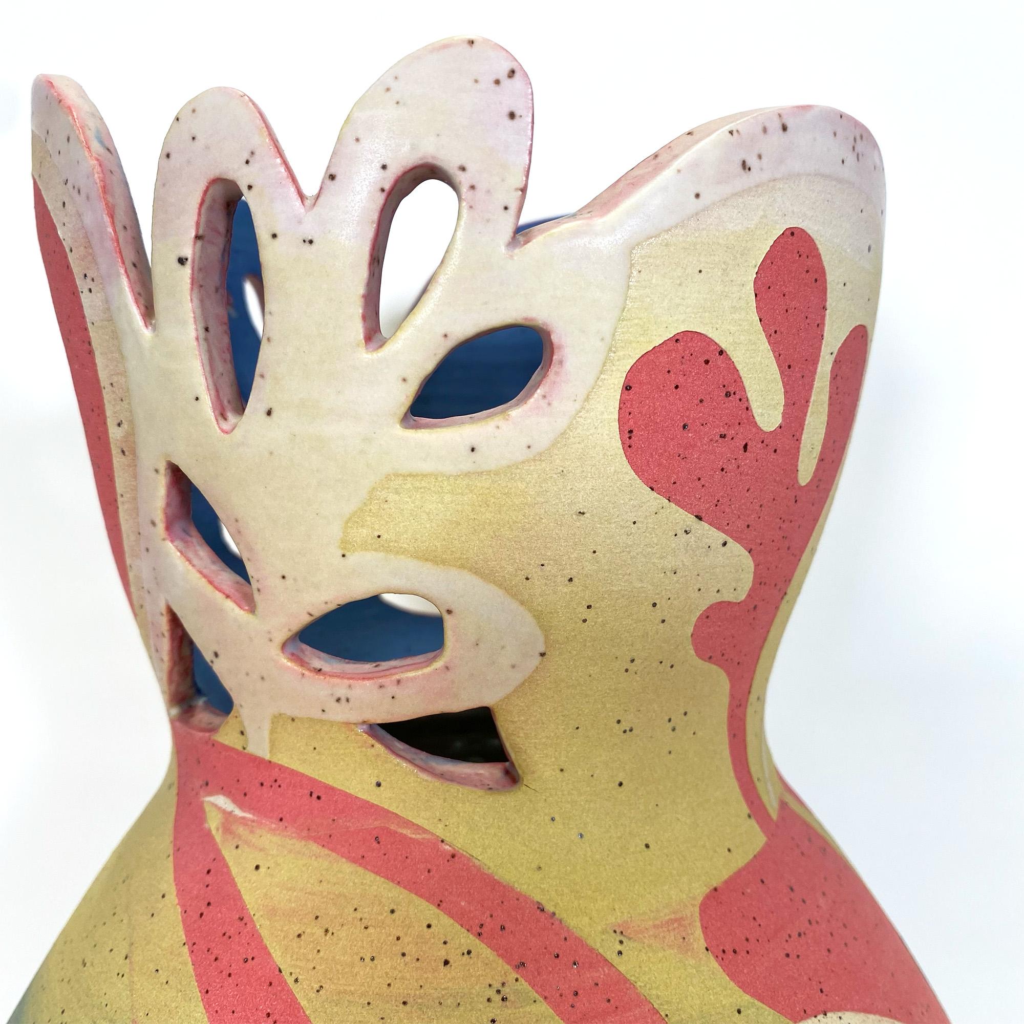 Seed Sprout, vase en céramique fantaisiste et vibrante en grès en vente 2