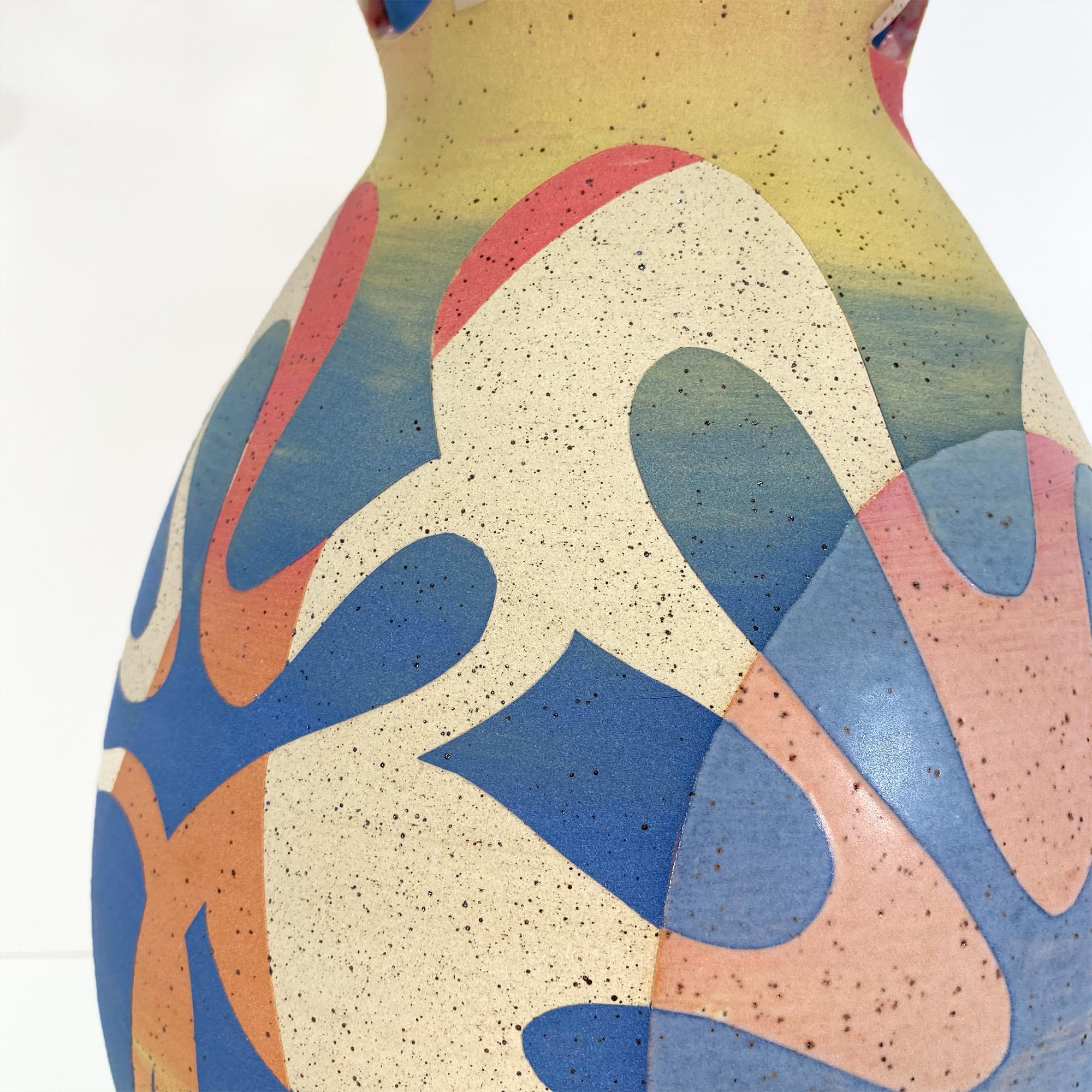Seed Sprout, vase en céramique fantaisiste et vibrante en grès en vente 5