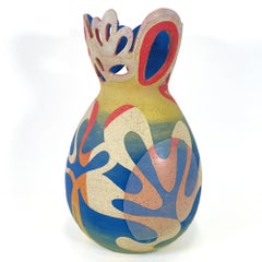 Seed Sprout, Whimsical & Vibrant Stoneware Ceramic Vase