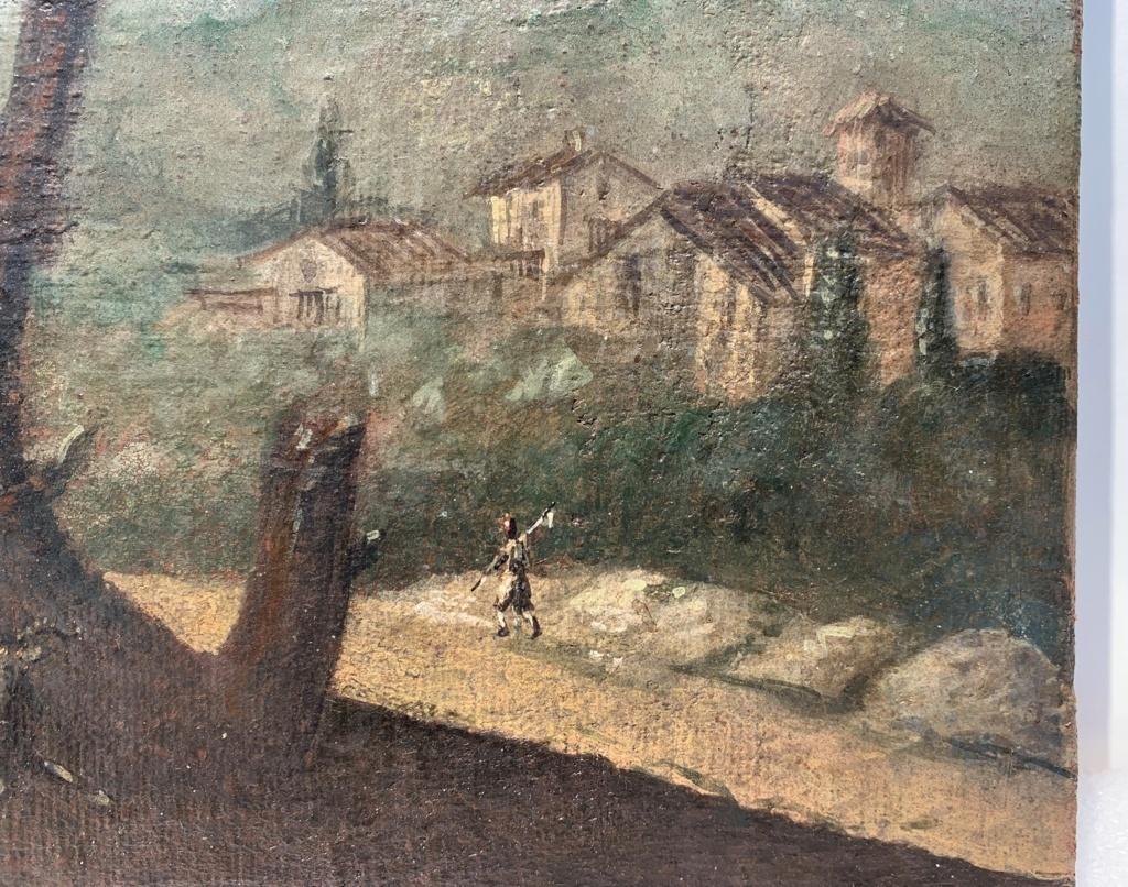 Follower Marieschi - 18th century Venetian landscape painting - Ruins figure  6
