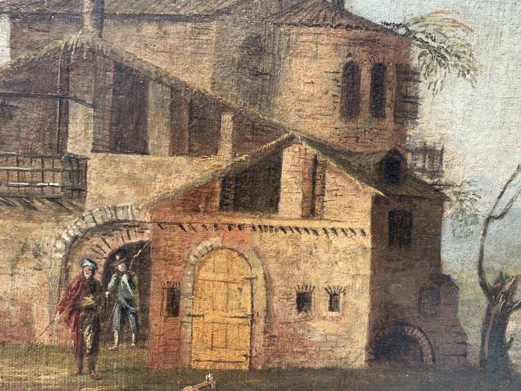 Follower Marieschi - 18th century Venetian landscape painting - Ruins figure  4