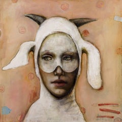 Capella Little Goat Star by Michele Mikesell, Oil on canvas, figurative painting