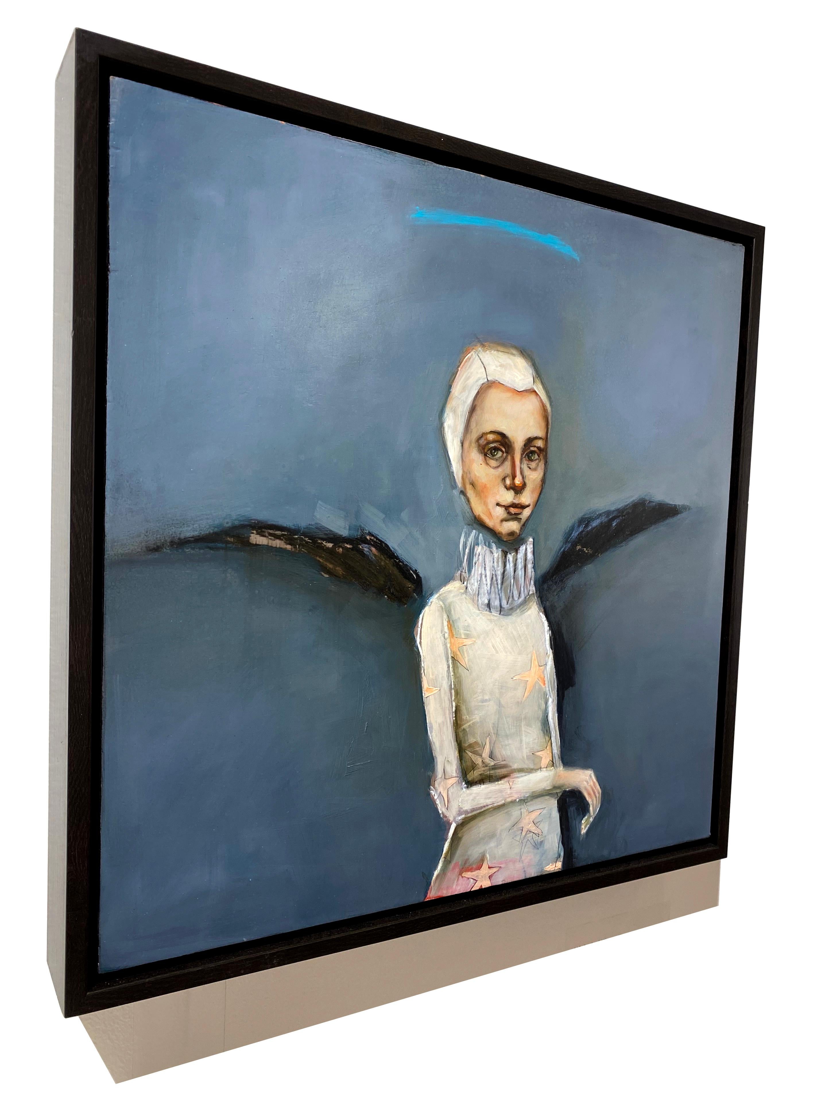 Dakini, huile sur toile, maître mystérieux et fantaisiste du portrait d'art pop - Contemporain Painting par Michele Mikesell