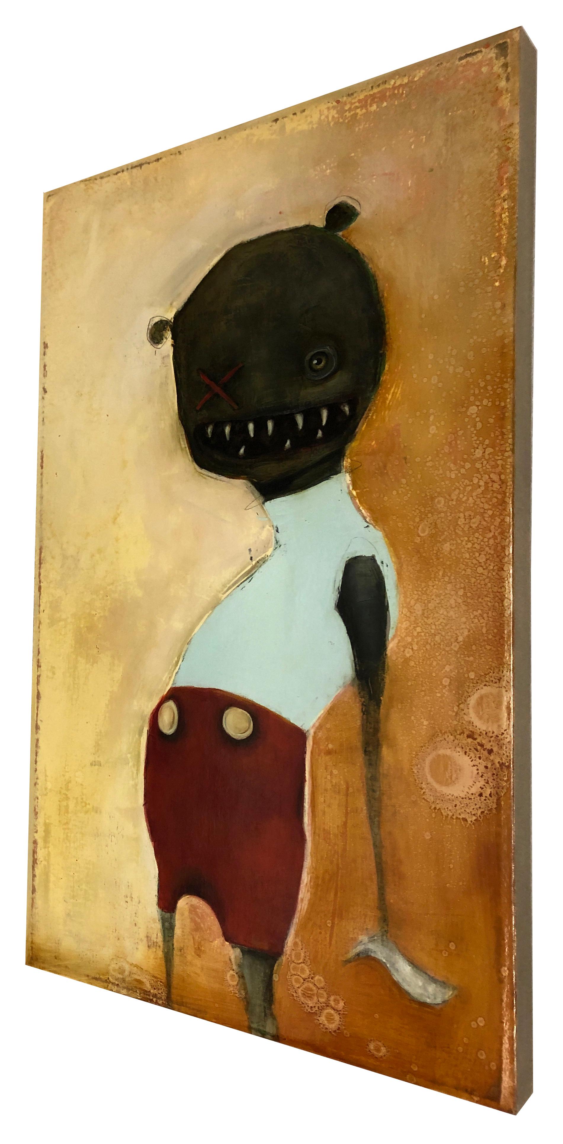 Jelly von Michele Mikesell, Öl auf Leinwand, figuratives, skurriles Pop-Gemälde im Angebot 4