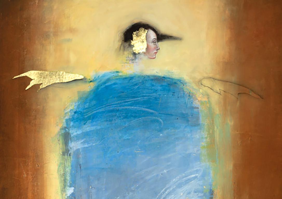 Kore of Lyons de Michele Mikesell, huile sur toile, peinture figurative pop en vente 1