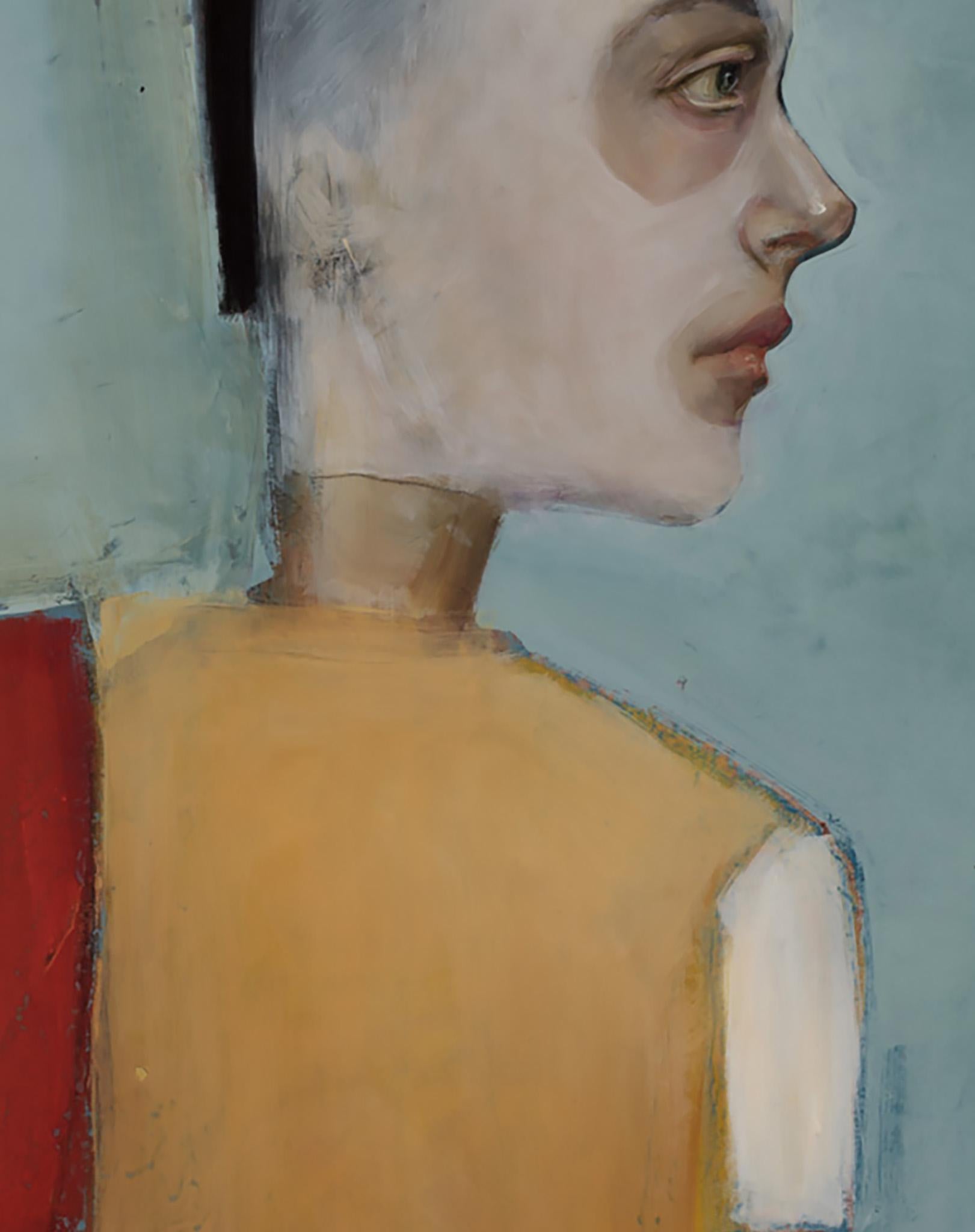 « La Mascara », huile sur toile, maître portraitiste mystérieux et fantaisiste du pop art - Contemporain Painting par Michele Mikesell