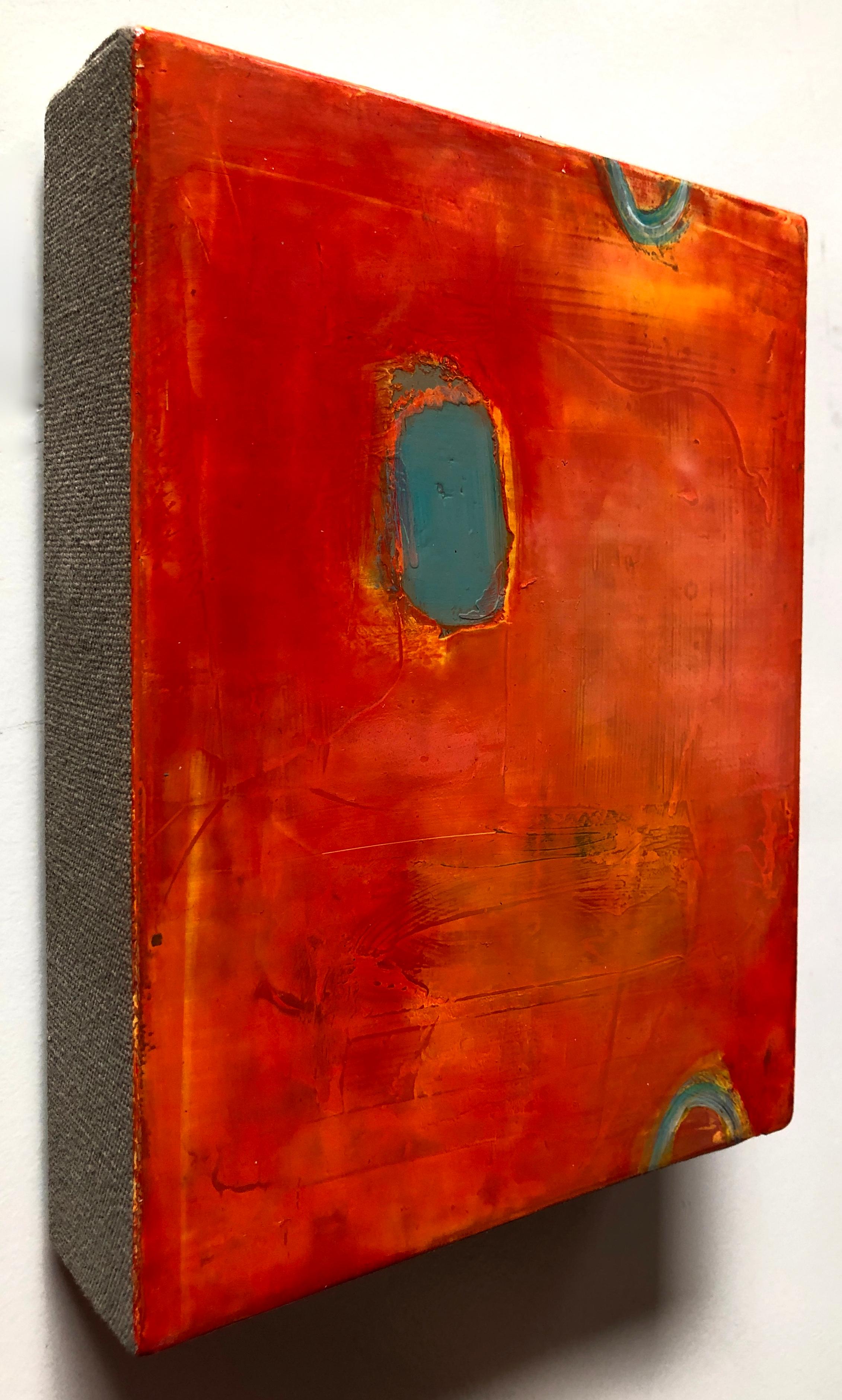 NOVA, huile sur toile de Michele Mikesell, peinture abstraite colorée en vente 1