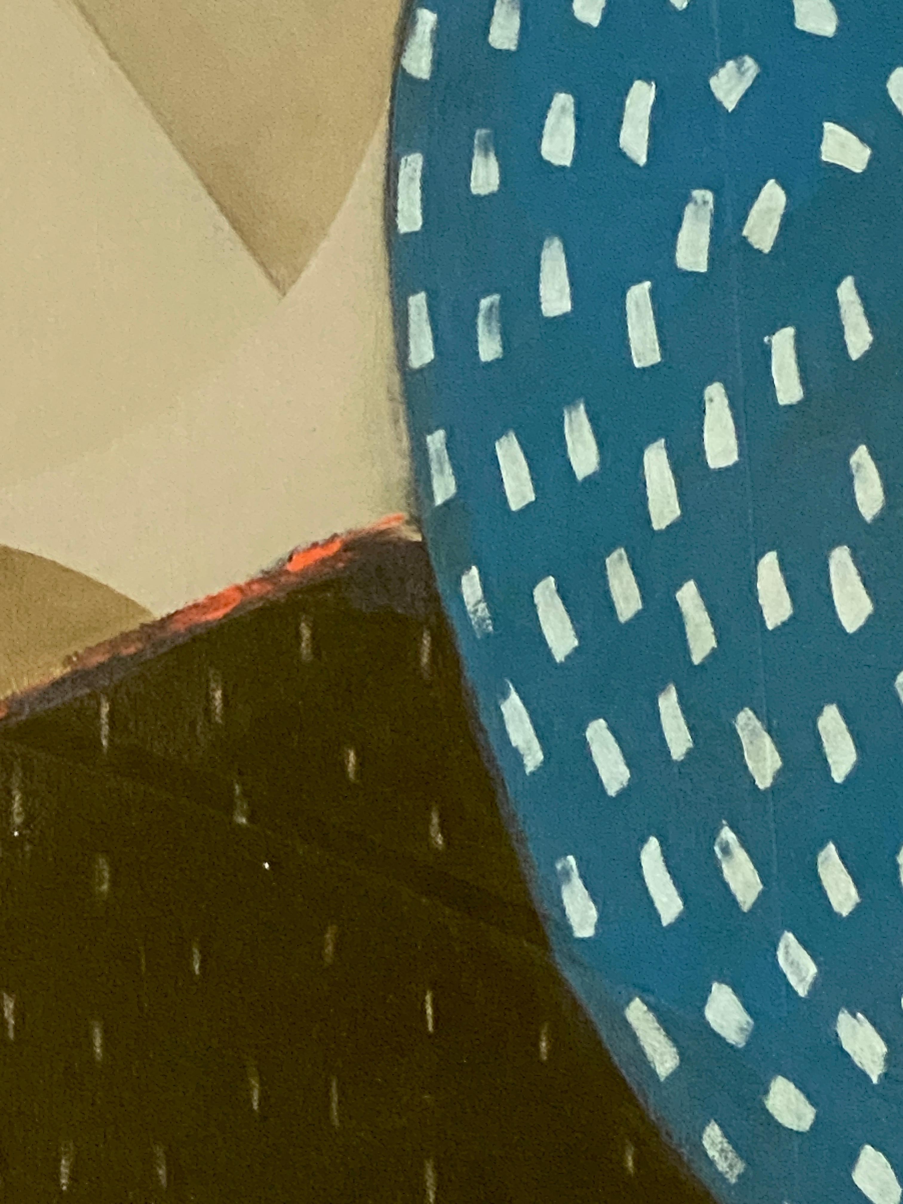 Standing Watch, the Jackal - Abstrait figuratif surréaliste d'un animal portant un costume en vente 2