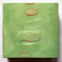The Green, Michele Mikesell's Oil on canvas, abstract Green colorful painting