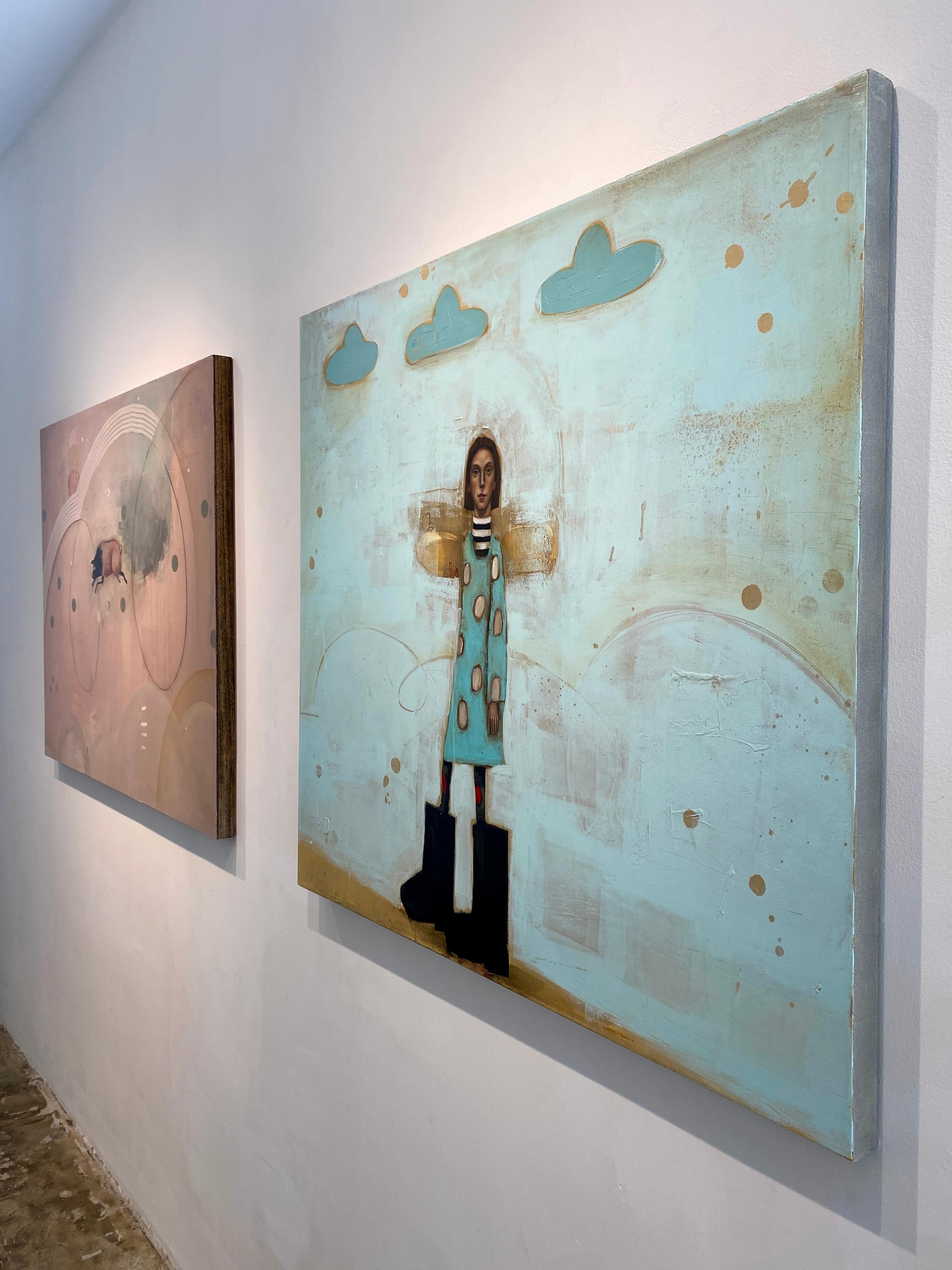 Die Leanan Sidhe (LAN-an she)
Öl auf Leinwand
36 × 40 in  91 × 102 cm

Michele Mikesells The Leanan Sidhe (LAN-an she) ist ein exquisites, ätherisches Porträt, das den keltischen Mythos in etwas Intimes und Modernes verwandelt. Eine einsame