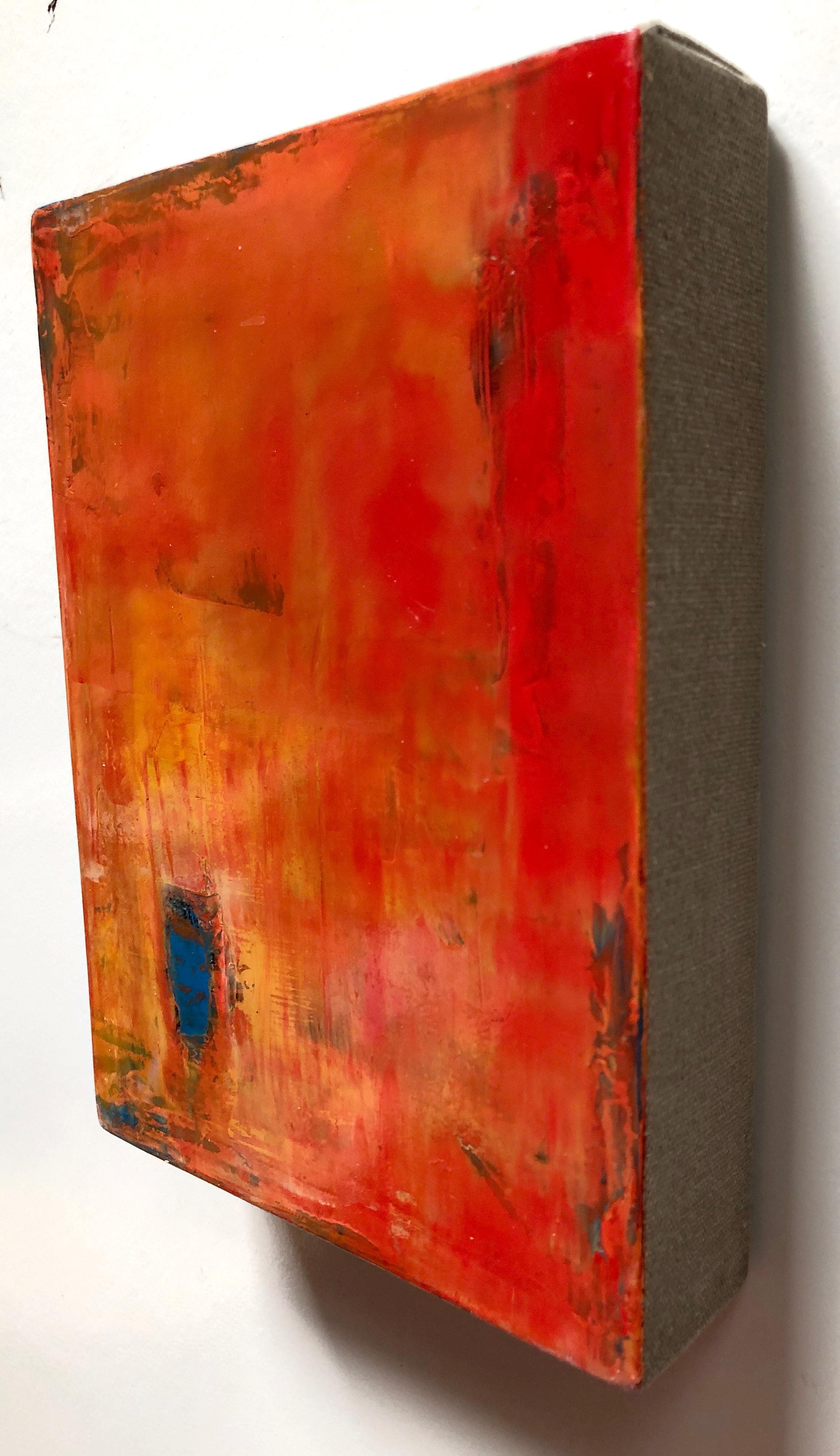 L'écorce d'arbre, huile sur toile de Michele Mikesell, peinture abstraite colorée en vente 2
