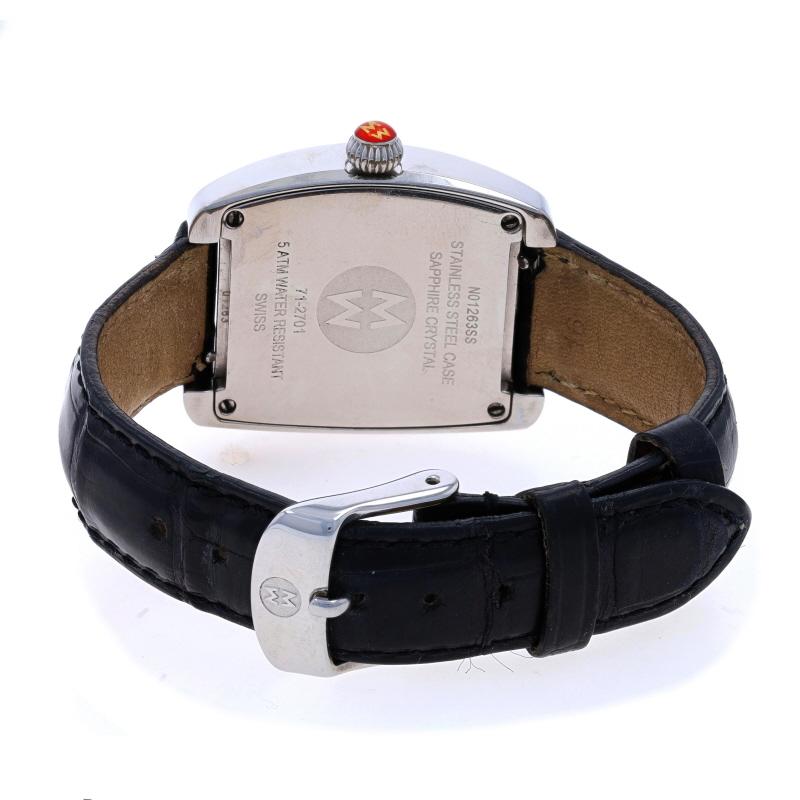 Women's Michele Mini Urban Diamond Ladies Wristwatch 71-2701 Stainless Quartz 1 Yr Wnty For Sale