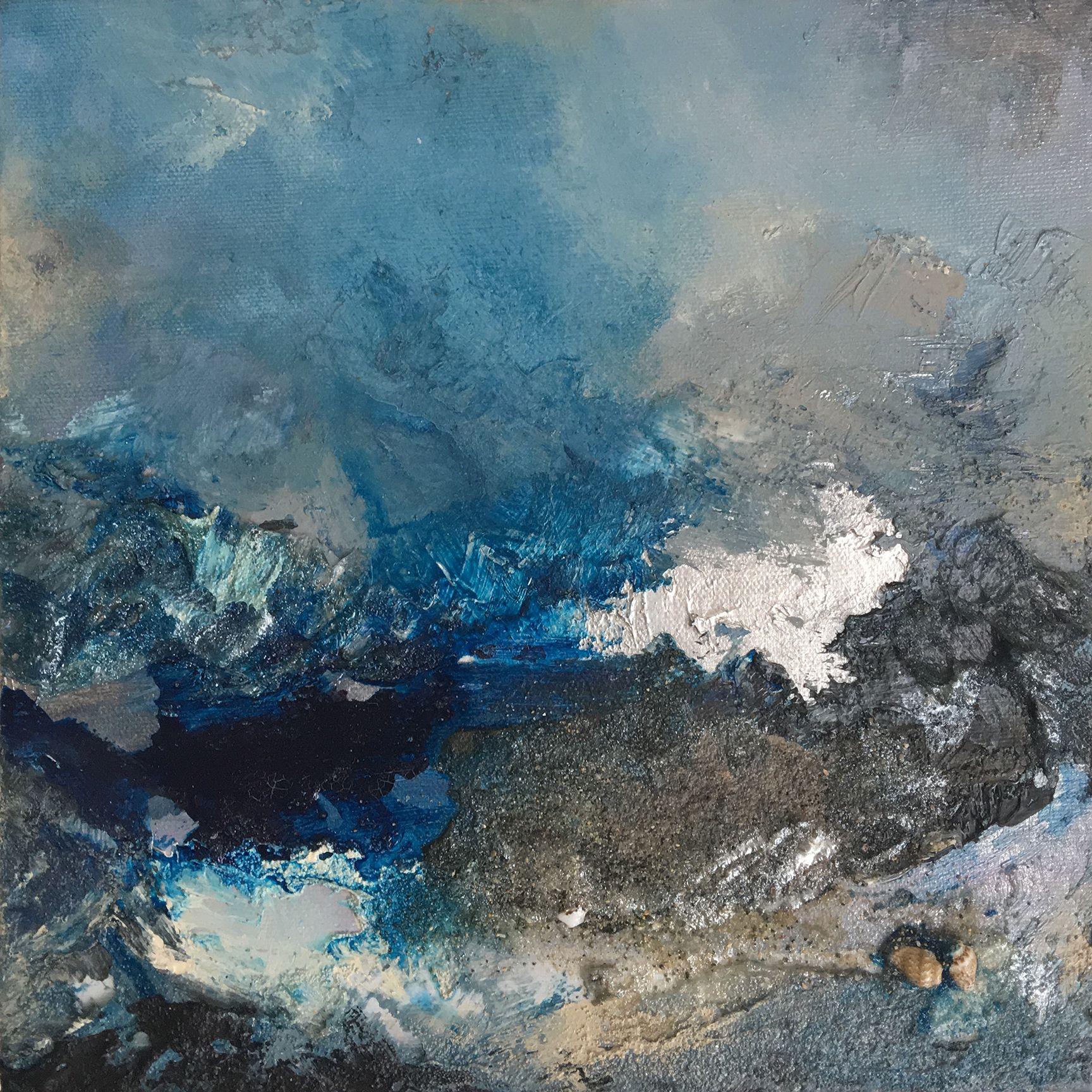 Michele Morata Abstract Painting – Oceano #3 (Ocean), Gemälde, Öl auf Leinwand