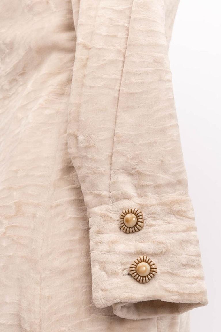 Short en velours beige Michele Morgan en vente 1