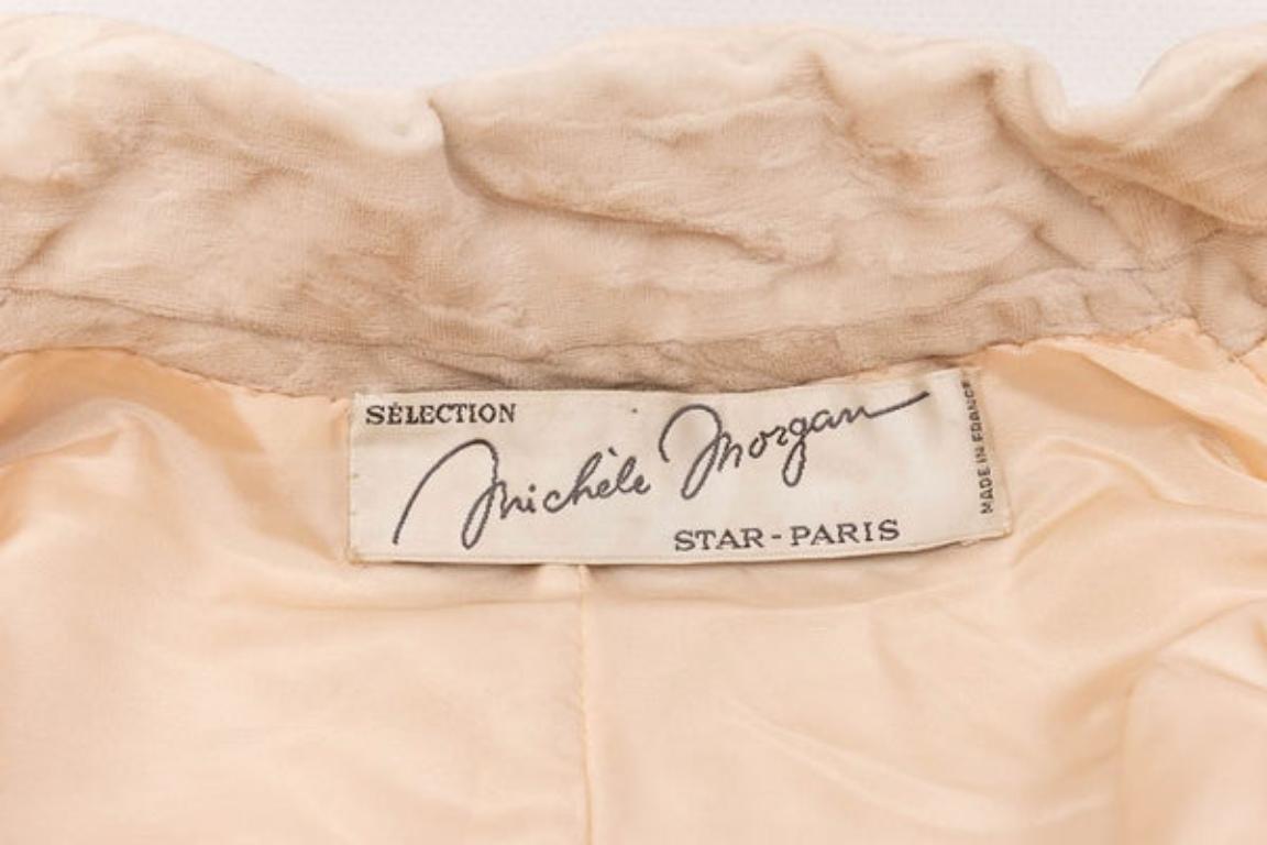 Short en velours beige Michele Morgan en vente 2