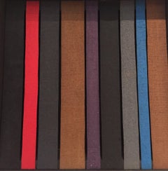 Abstract Colorful Michele Mulas "Serragu IV" Paris 1972 Oil Tensile Structure