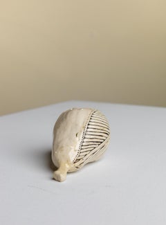 "Pear" Decorative Tatooed Sculptural Ceramic with Transparent Glaze,