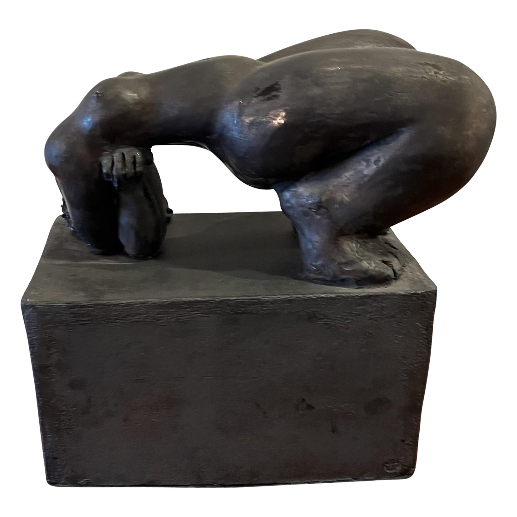 Michele Raymond French Contemporary Glazed Terracotta Figural Sculpture