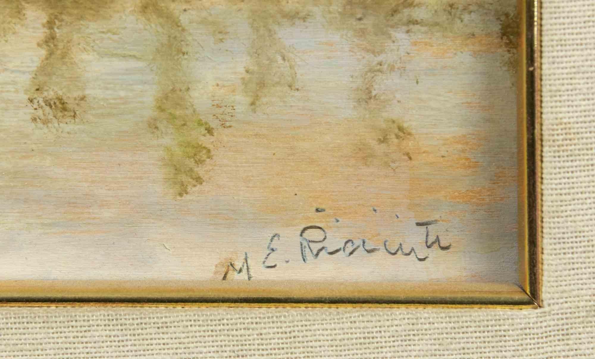 Seascape - Oil Paint by Michele Ricciuti - 1980s For Sale 2