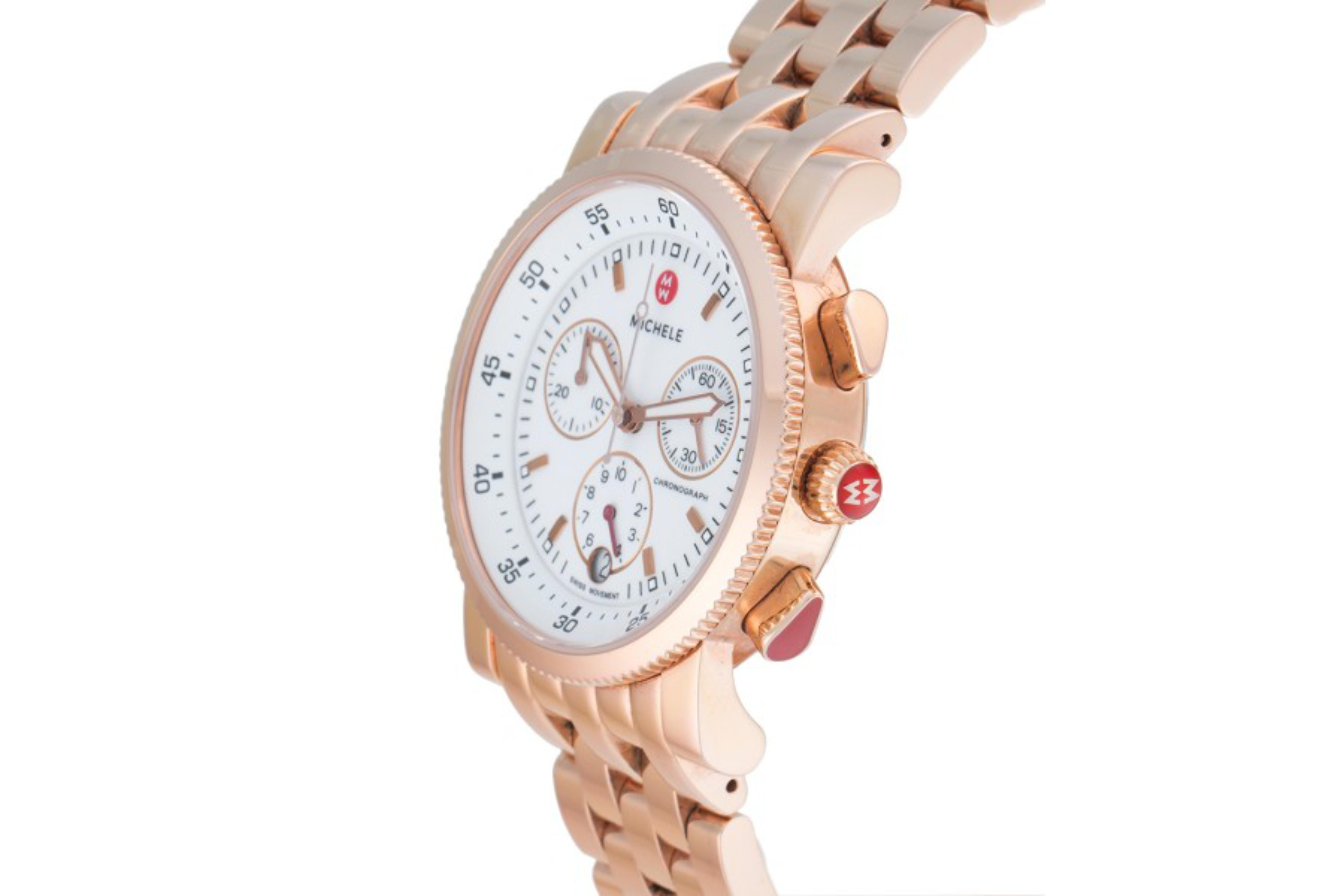 michele rose gold watches