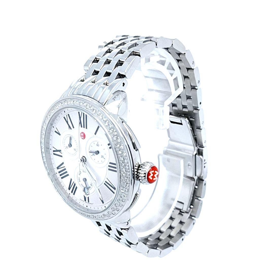 Round Cut Michele Serein Diamond Watch For Sale