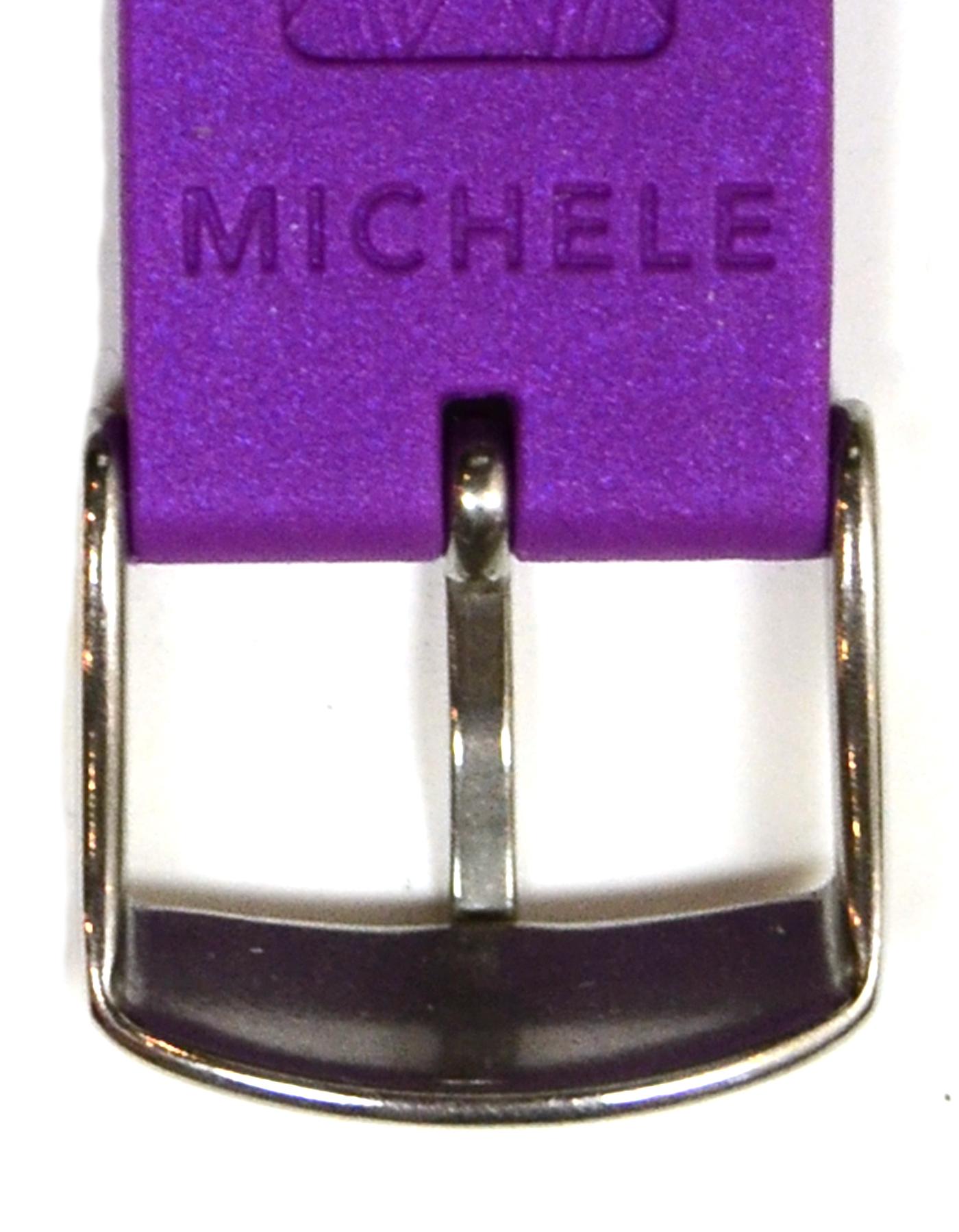 Michele Set of Three Purple Woman's Thin Watch 18MM Straps  4