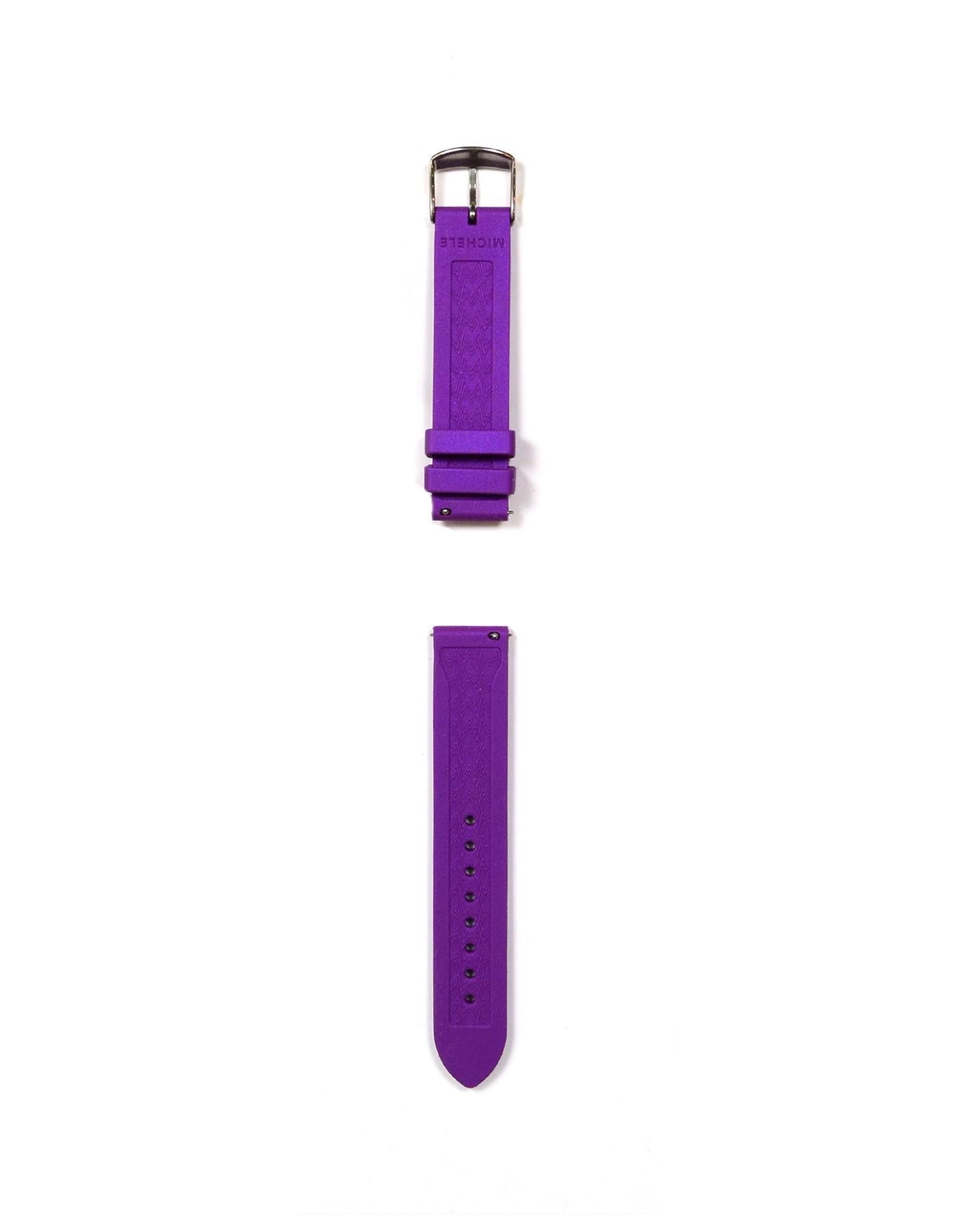 Women's Michele Set of Three Purple Woman's Thin Watch 18MM Straps 