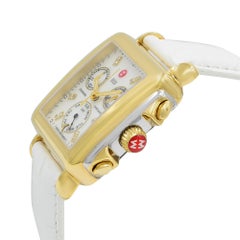 Michele Signature Deco Two-Tone MOP Dial Diamond Women's Watch MW06P00C9046
