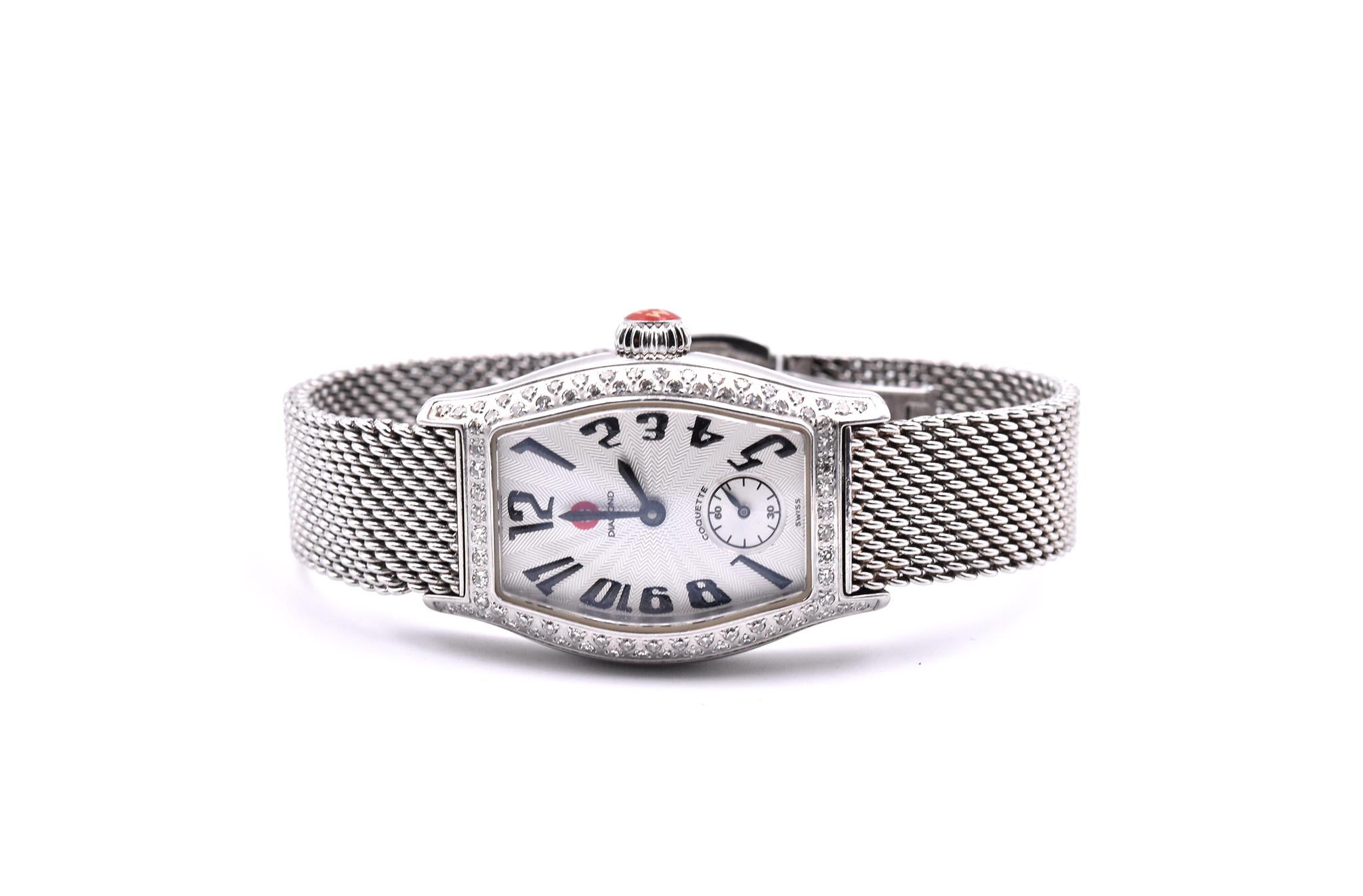 michele stainless steel watch