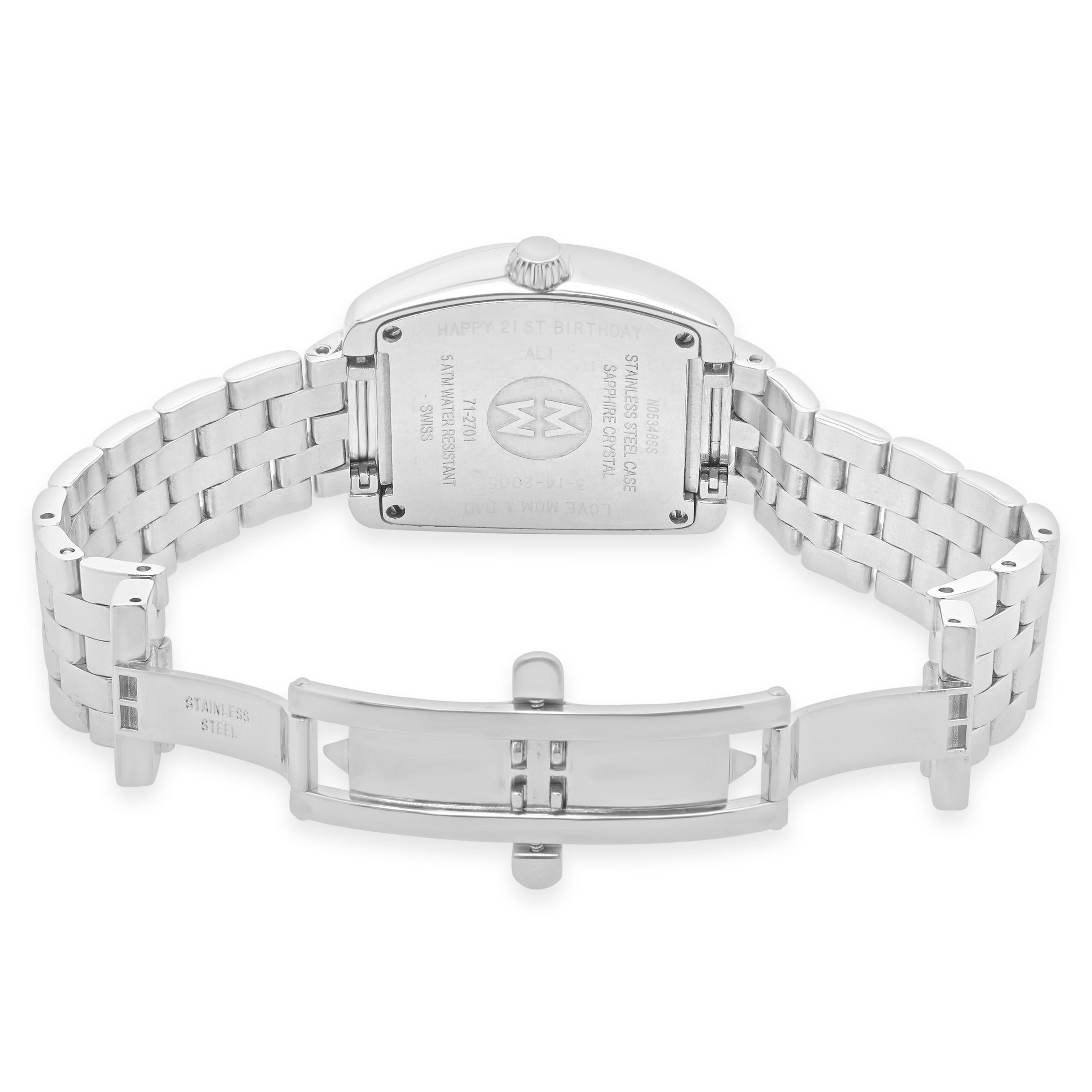 Women's Michele Stainless Steel Mini Urban Deco Watch