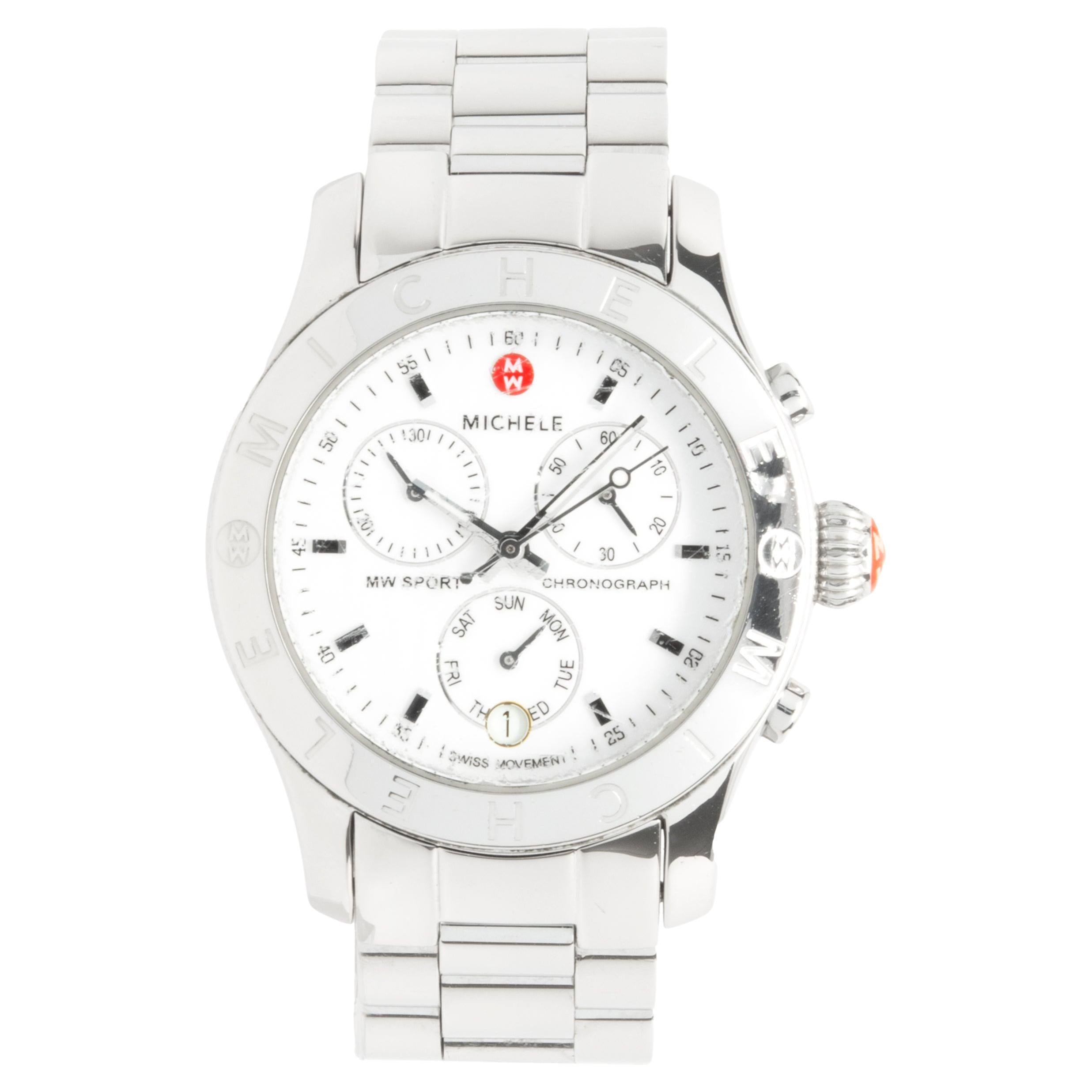 Michele Stainless Steel Sport Chronograph