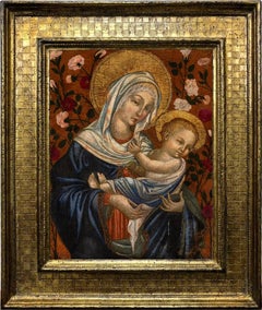 Madonna with a Child, tempera on a gilt panel