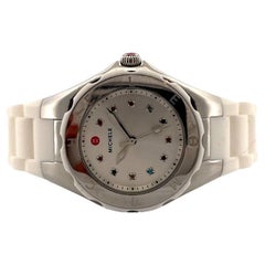 Michele Tahitian White Steel Silicone Box & Card MW12P000001 Jelly Bean Watch