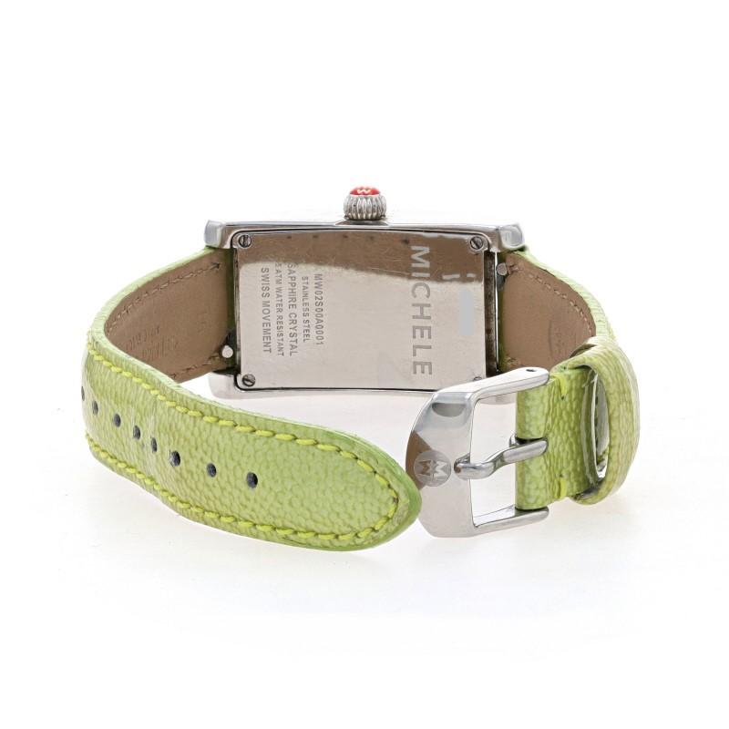 Michele Urban Park Damenuhr MW02S00A0001 Edelstahl Quarz Grün 1 Jahr Wnty im Angebot 2
