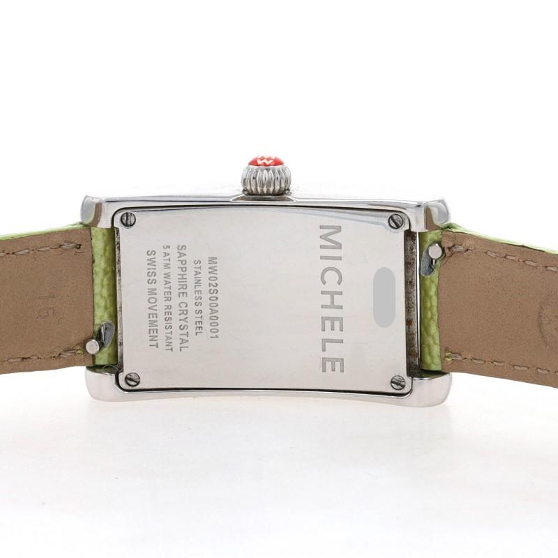 Michele Urban Park Damenuhr MW02S00A0001 Edelstahl Quarz Grün 1 Jahr Wnty im Angebot 3