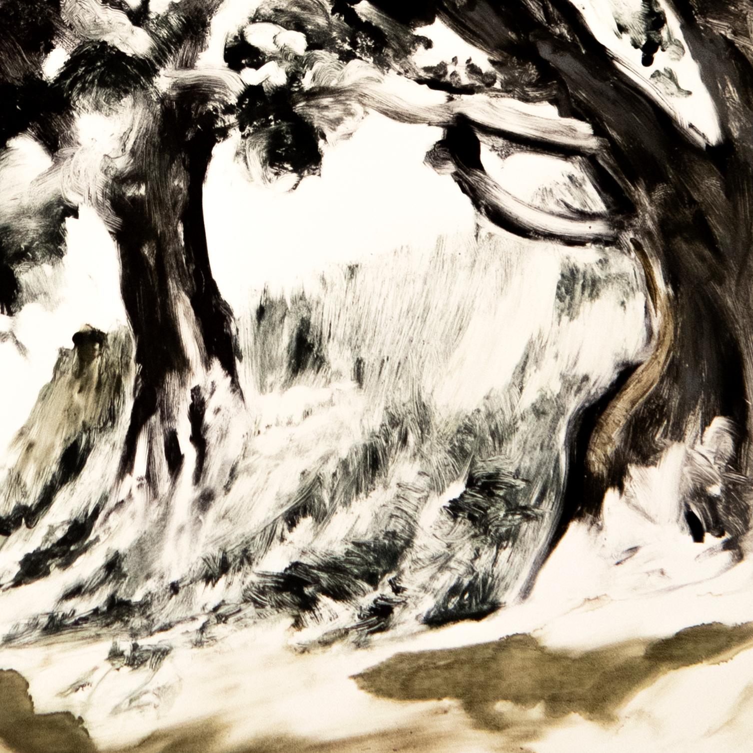 Cosa ho scoperto a Greenwich Park - Figurative Print Beige di Michele Zalopany