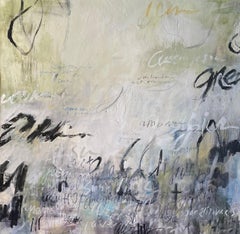 Großes abstraktes Gemälde „Konversations Between Us“ in neutralen Farben 