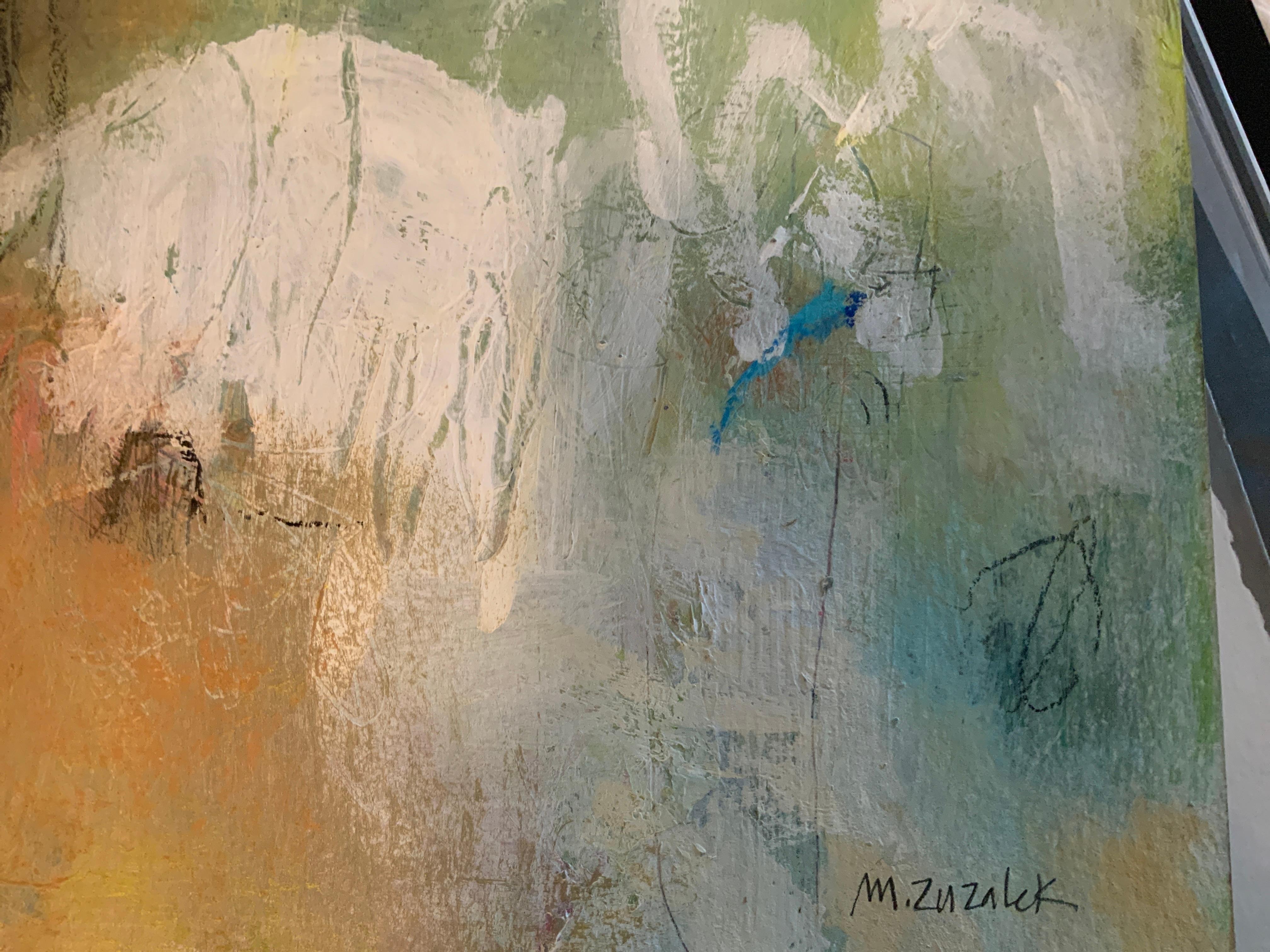 Mit der Zeit schwinden (Braun), Abstract Painting, von Michele Zuzalek