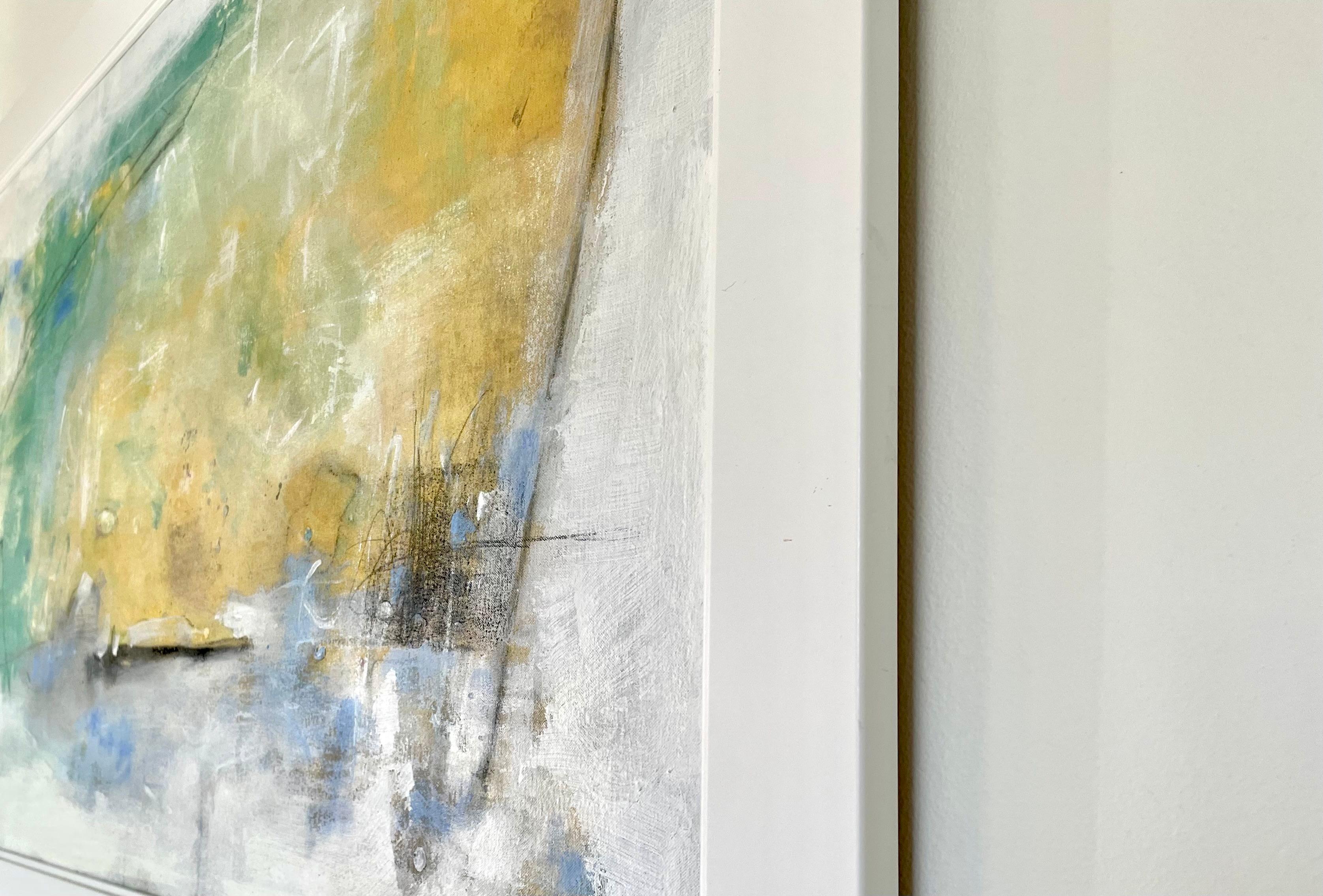Large modern abstract horizontal painting titled Changing Tides 1