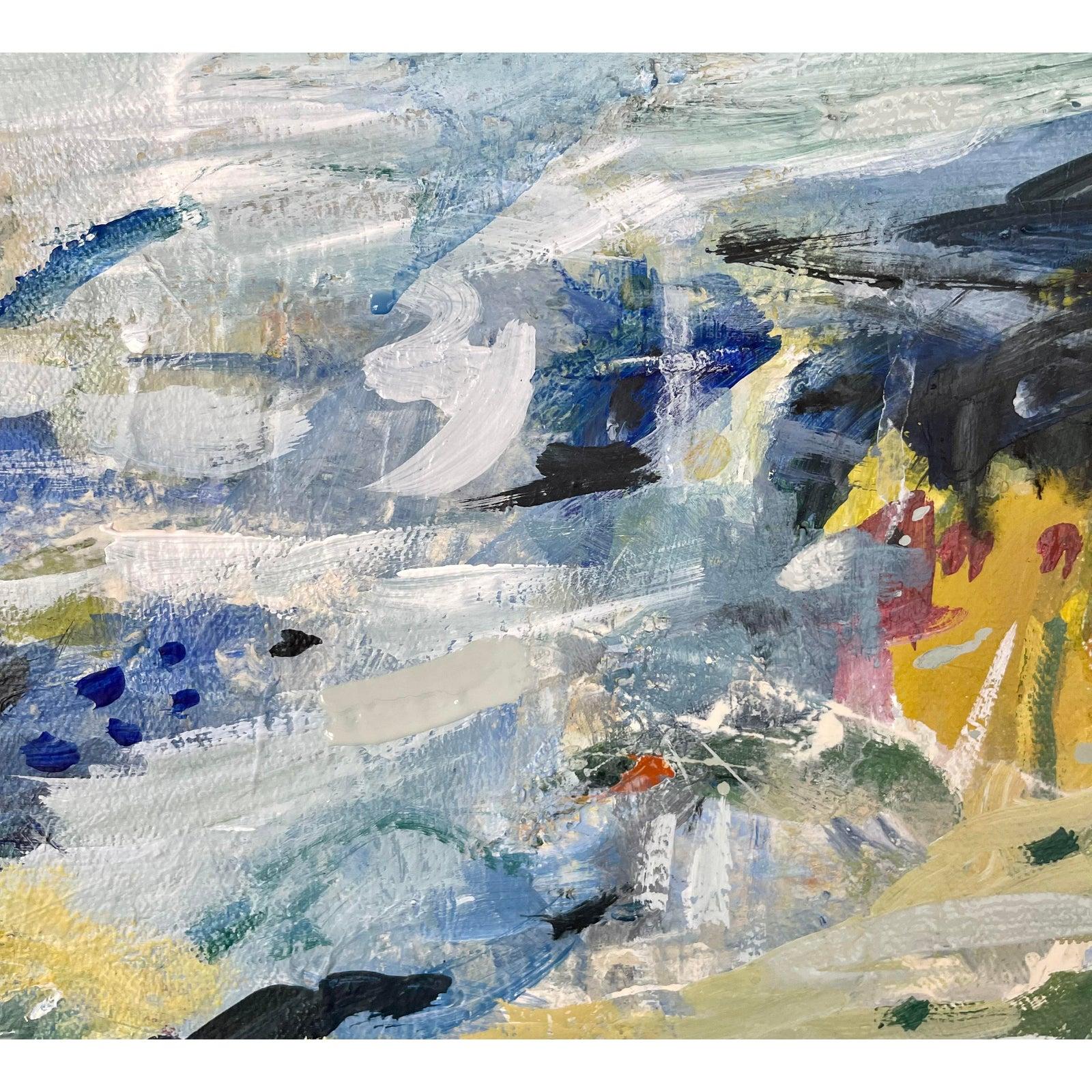 Michele Zuzalek - Peinture originale de Boho abstraite et moderne intitulée « L'escargot de la nature » en vente 1