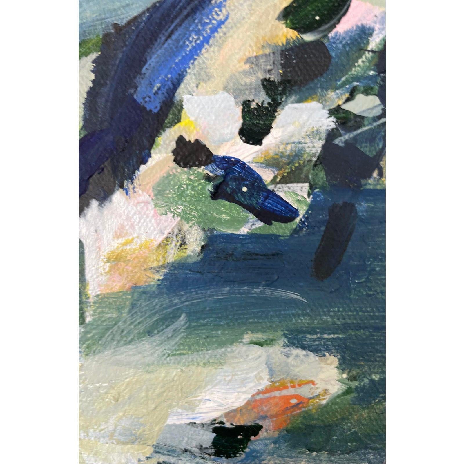 Michele Zuzalek - Peinture originale de Boho abstraite et moderne intitulée « L'escargot de la nature » en vente 3