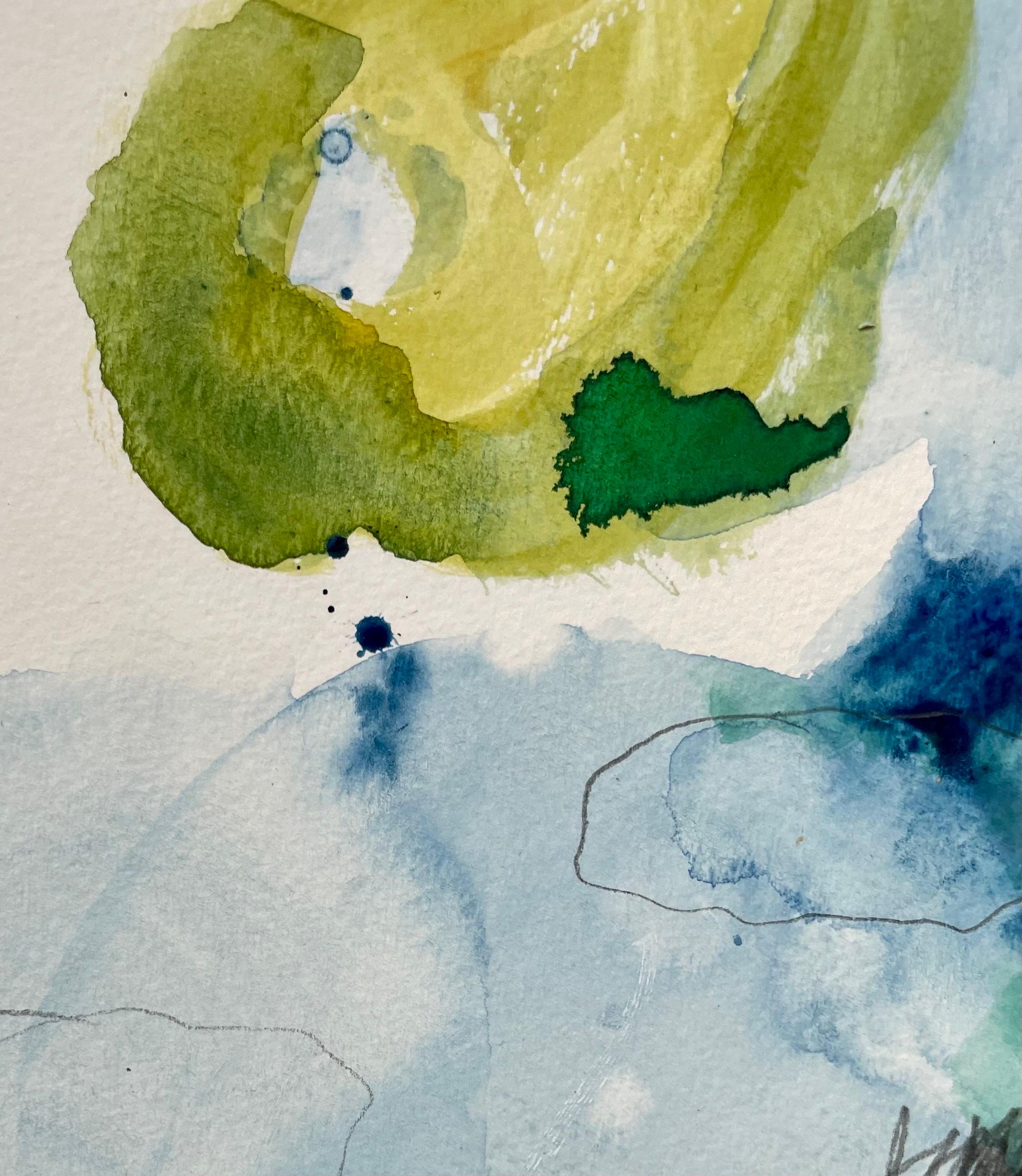 Original watercolor on paper titled Cloudscape  - Abstract Painting by Michele Zuzalek