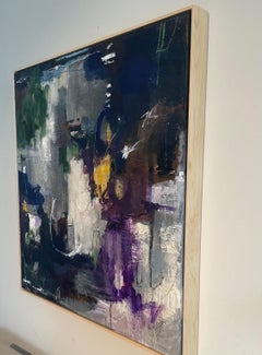 Resolution large Abstract Expressionist painting framed