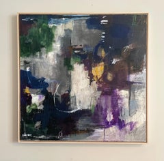 Used Resolution large Abstract Expressionist painting framed 